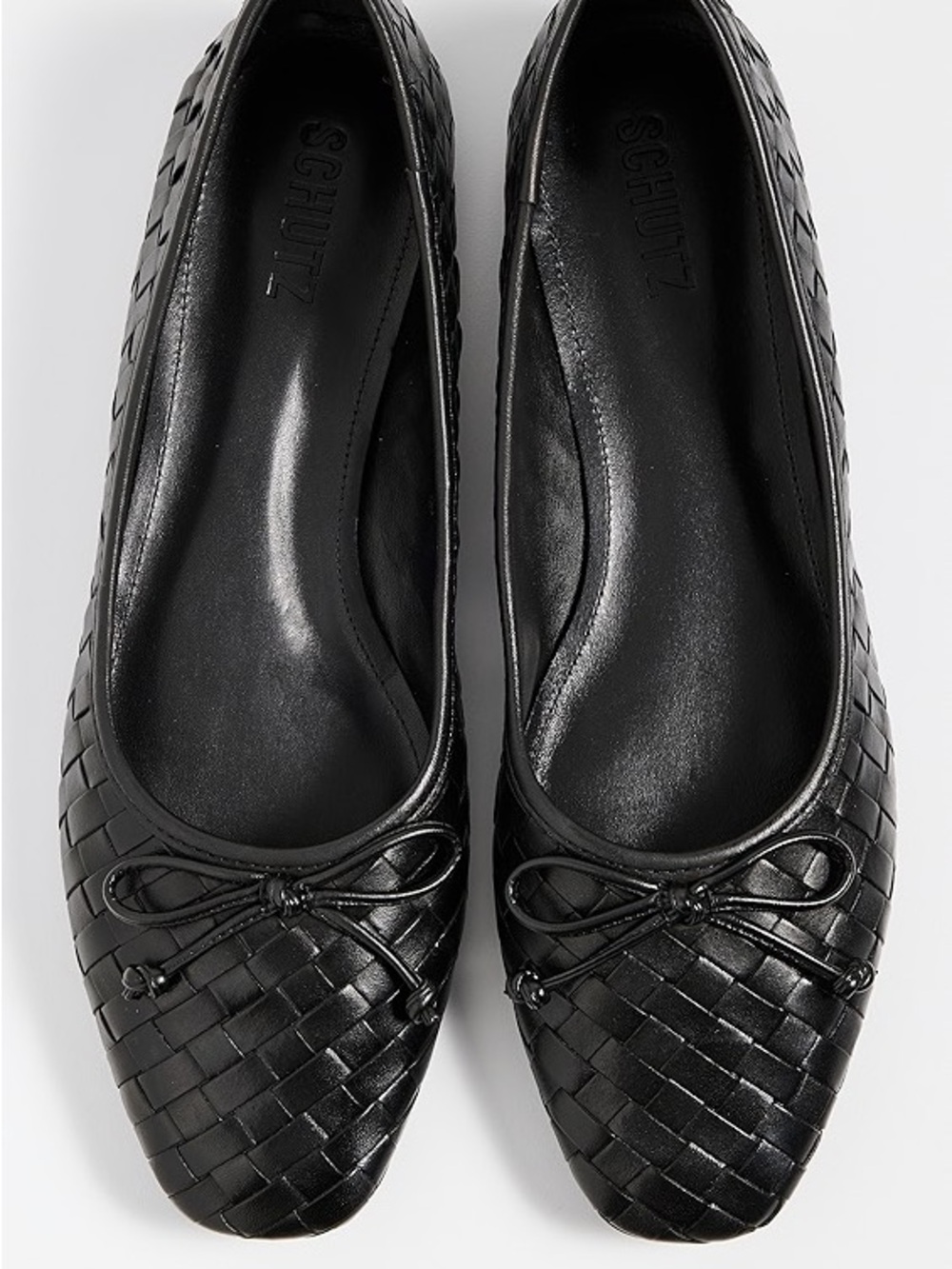 Schutz Arissa Woven Ballet Flat in black